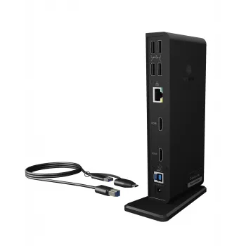 ICY BOX IB-DK2251AC Przewodowy USB 3.2 Gen 2 (3.1 Gen 2) Type-A Czarny