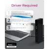 ICY BOX IB-DK2251AC Przewodowy USB 3.2 Gen 2 (3.1 Gen 2) Type-A Czarny
