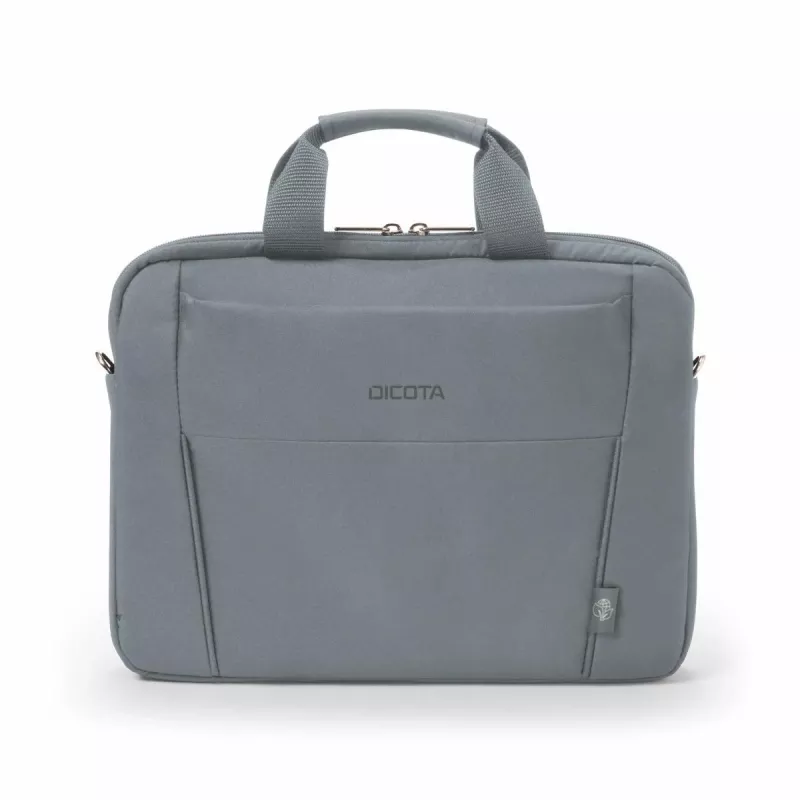 DICOTA Eco cienki Case Base - etui na notebook 13–14,1 cala - szary / poliester 300d z recyklingu PET