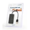Koncentrator USB Gembird UHB-U2P4-04 — 4-portowy USB 2.0, plug-and-play, czarny, 480 Mbit/s