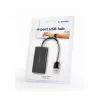 Koncentrator USB Gembird UHB-U2P4-04 — 4-portowy USB 2.0, plug-and-play, czarny, 480 Mbit/s