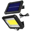 Zewnętrzny solarny naświetlacz LED MACLEAN MCE438, 5W, 400 lm, IP44, Li-Ion 5,2V, montaż naścienny, światło białe, czarny