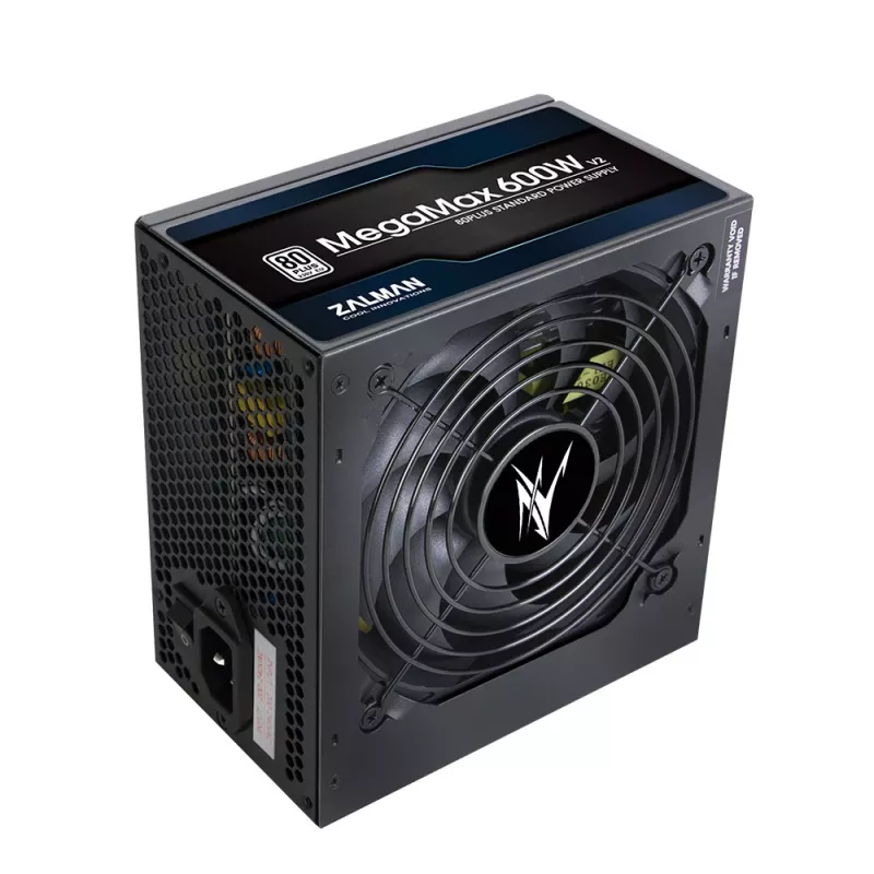 Zalman ZM600-TXII V2 MegaMax 80PLUS 230V EU STANDARD certyfikowany zasilacz PCI-E o wysokiej sprawności 600 W 20+4 pin ATX ATX Czarny