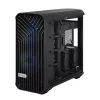 Obudowa PC Tower Fractal Design Torrent Tower Black — obsługuje ATX/EATX/ITX, 2x wentylatory 180mm z przodu, 2x zatoki 3,5 cala, 4x zatoki 2,5 cala, szkło hartowane