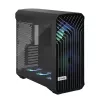 Obudowa PC Tower Fractal Design Torrent Tower Black — obsługuje ATX/EATX/ITX, 2x wentylatory 180mm z przodu, 2x zatoki 3,5 cala, 4x zatoki 2,5 cala, szkło hartowane
