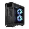 Obudowa PC Tower Fractal Design Torrent Tower Black — obsługuje ATX/EATX/ITX, 2x wentylatory 180mm z przodu, 2x zatoki 3,5 cala, 4x zatoki 2,5 cala, szkło hartowane