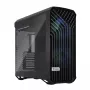Obudowa PC Tower Fractal Design Torrent Tower Black — obsługuje ATX/EATX/ITX, 2x wentylatory 180mm z przodu, 2x zatoki 3,5 cala, 4x zatoki 2,5 cala, szkło hartowane