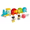 LEGO DUPLO pociąg z cyframi 10954 – pociąg edukacyjny z numerowanymi wagonikami do nauki liczenia i sortowania