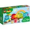 LEGO DUPLO pociąg z cyframi 10954 – pociąg edukacyjny z numerowanymi wagonikami do nauki liczenia i sortowania