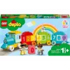 LEGO DUPLO pociąg z cyframi 10954 – pociąg edukacyjny z numerowanymi wagonikami do nauki liczenia i sortowania