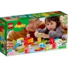 LEGO DUPLO pociąg z cyframi 10954 – pociąg edukacyjny z numerowanymi wagonikami do nauki liczenia i sortowania