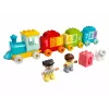 LEGO DUPLO pociąg z cyframi 10954 – pociąg edukacyjny z numerowanymi wagonikami do nauki liczenia i sortowania