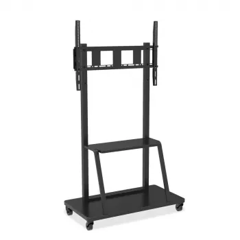 Przenośny stojak podłogowy do płaskich paneli TECHLY Signage Display Mount ICA-TR30 — do ekranów 55–100 cali, VESA 1200x600, maks. obciążenie 150 kg, kółka, czarny