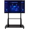 Przenośny stojak podłogowy do płaskich paneli TECHLY Signage Display Mount ICA-TR30 — do ekranów 55–100 cali, VESA 1200x600, maks. obciążenie 150 kg, kółka, czarny