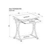 Techly Compact Desk for PC with Removable Tray, Czarny Graphite ICA-TB 328BK