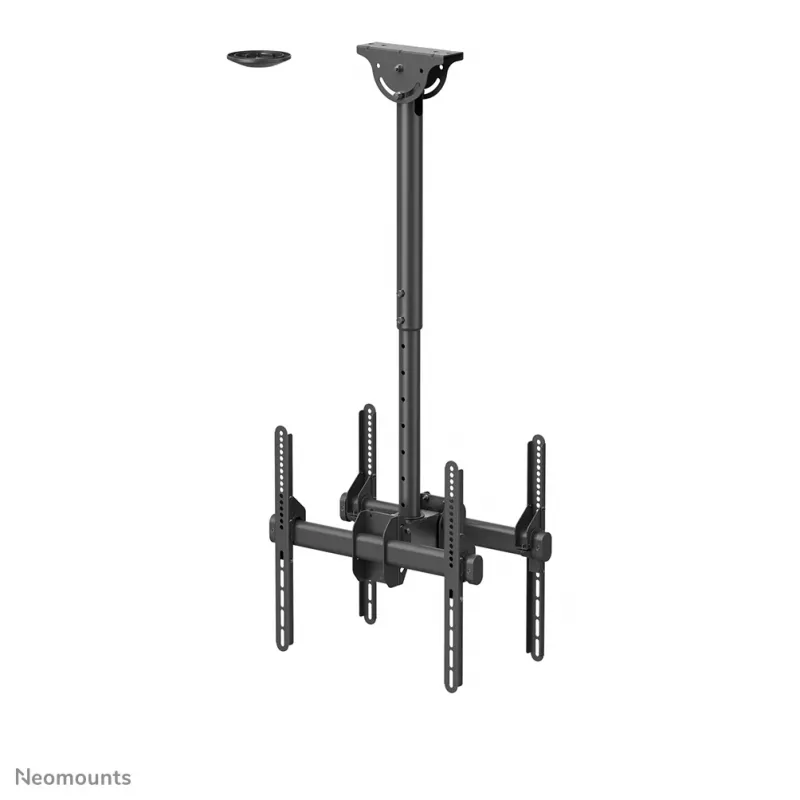 Neomounts NM-C440DBLACK Uchwyt sufitowy do dwóch monitorów/TV 32-60 cali - wys. 56-91 cm