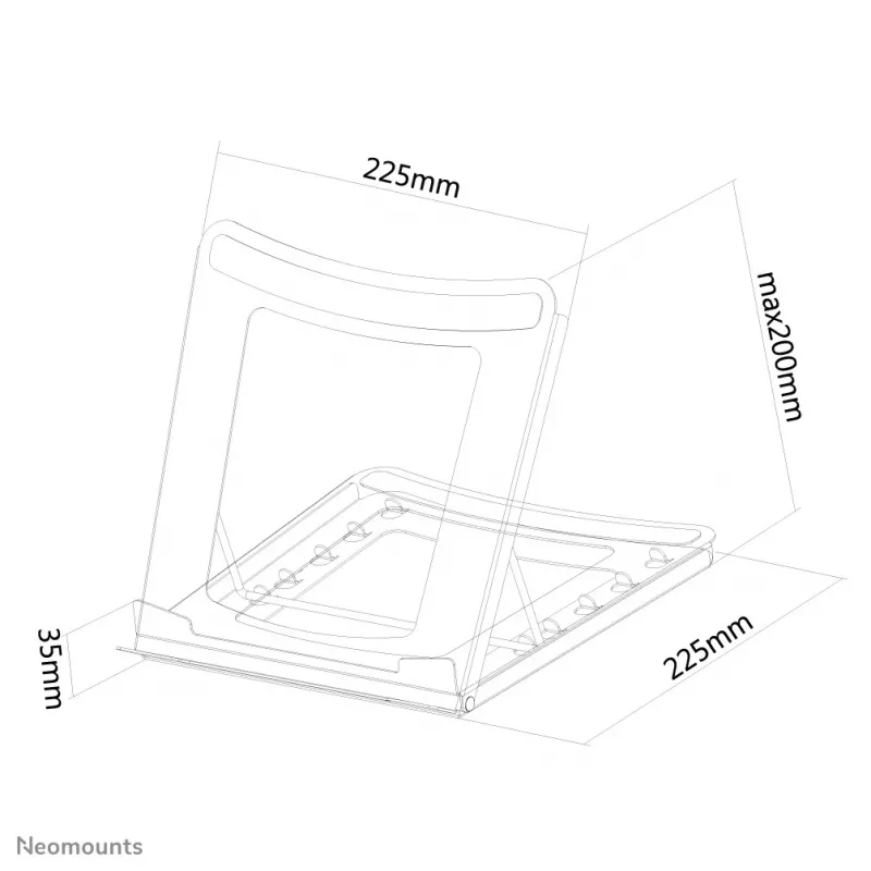 Neomounts NSLS075Czarny podstawka pod laptop 10-16 cali - składana - kompaktowa - uniwersalna