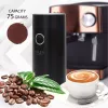 Burr grinder Adler AD4446BS — 150 W, stainless steel burrs, 75 g bean hopper, Czarny