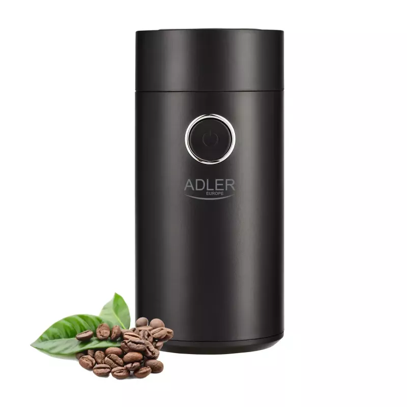 Burr grinder Adler AD4446BS — 150 W, stainless steel burrs, 75 g bean hopper, Czarny
