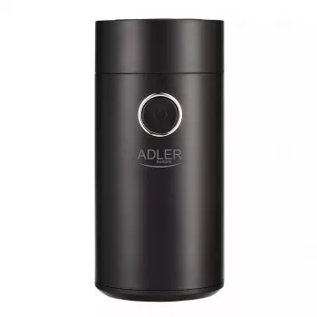 Burr grinder Adler AD4446BS — 150 W, stainless steel burrs, 75 g bean hopper, Czarny