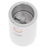 Młynek żarnowy Adler AD4446WG — elektryczny młynek do kawy, stalowe żarna, pojemnik na 75 g, 150 W, biały