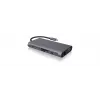 ICY BOX IB-DK4040-CPD Przewodowy USB 3.2 Gen 1 (3.1 Gen 1) Type-C Antracyt, Czarny