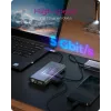 ICY BOX IB-DK4040-CPD Przewodowy USB 3.2 Gen 1 (3.1 Gen 1) Type-C Antracyt, Czarny
