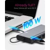 ICY BOX IB-DK4040-CPD Przewodowy USB 3.2 Gen 1 (3.1 Gen 1) Type-C Antracyt, Czarny