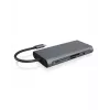 ICY BOX IB-DK4040-CPD Przewodowy USB 3.2 Gen 1 (3.1 Gen 1) Type-C Antracyt, Czarny