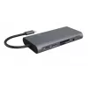 ICY BOX IB-DK4040-CPD Przewodowy USB 3.2 Gen 1 (3.1 Gen 1) Type-C Antracyt, Czarny
