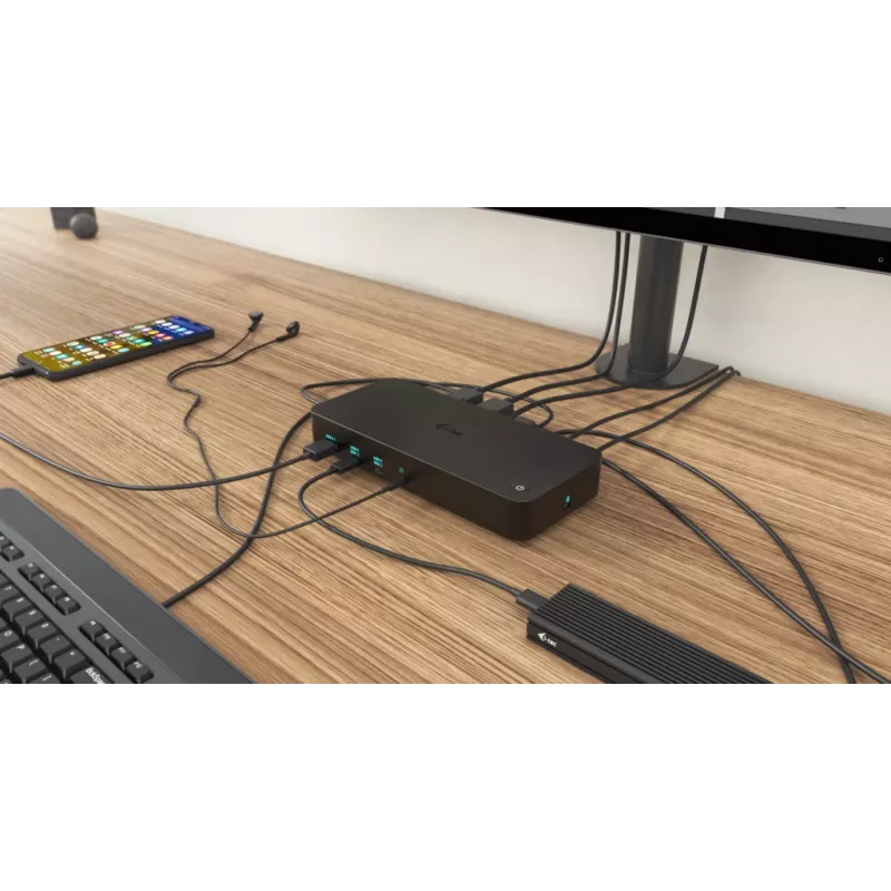 i-tec USB 3.0 / USB-C / Thunderbolt, 3x 4K Stacja dokująca + Power Delivery 100W