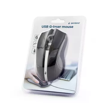 GEMBIRD Laser mysz 2400 Dpi - Ambidextrous
