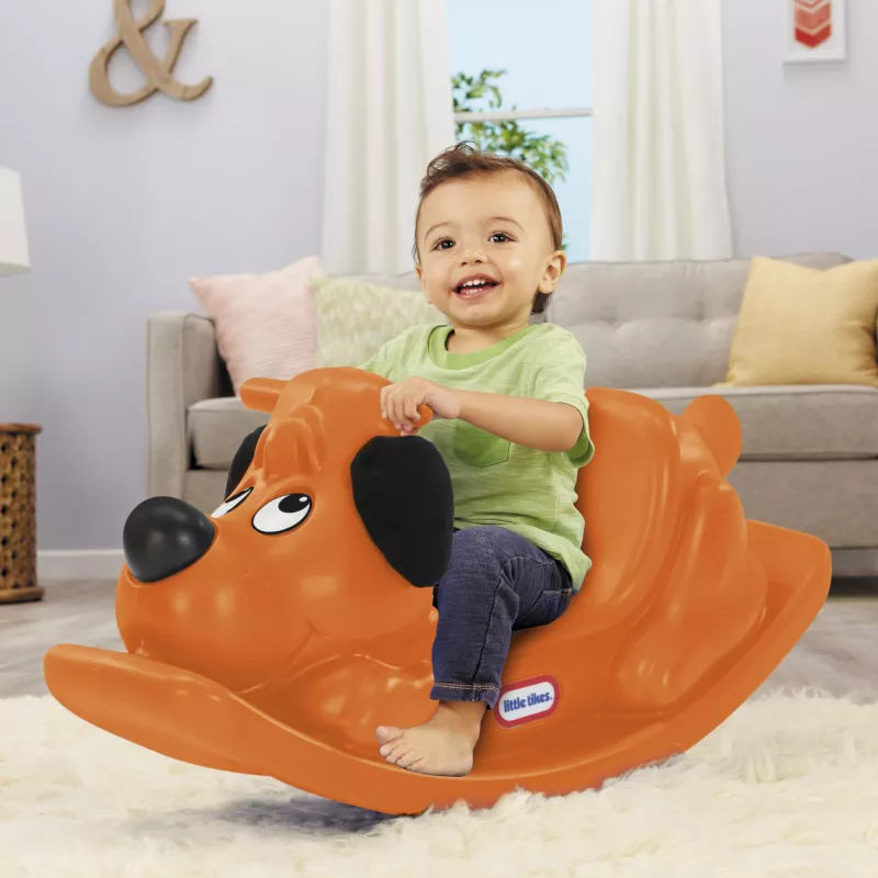Little Tikes bujany szczeniak - pomarańczowy, pojedynczy, 1 rok/lata, plastik, pomarańczowy