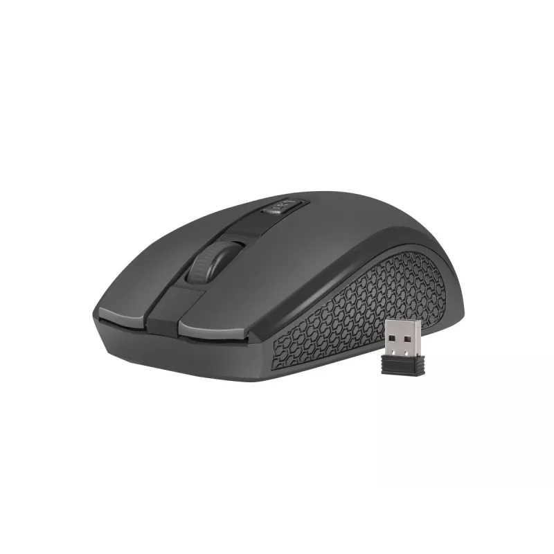Bezprzewodowa mysz optyczna NATEC Jay 2 RF — 2,4 GHz, 1600 DPI, oburęczna, 4 przyciski, czarna