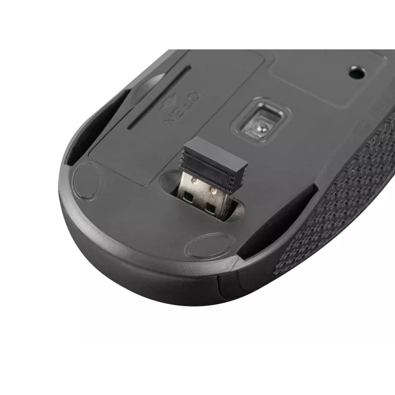 Bezprzewodowa mysz optyczna NATEC Jay 2 RF — 2,4 GHz, 1600 DPI, oburęczna, 4 przyciski, czarna