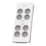 Philips SPN7080WA/60 listwa przeciwprzepięciowa biała 8 gniazd AC 2 m