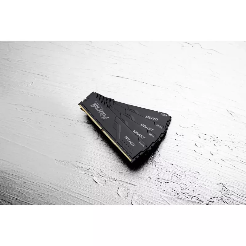 Kingston Technology FURY Beast 64GB 3600MT/s DDR4 CL18 DIMM (Zestaw 2 sztuk) Czarny