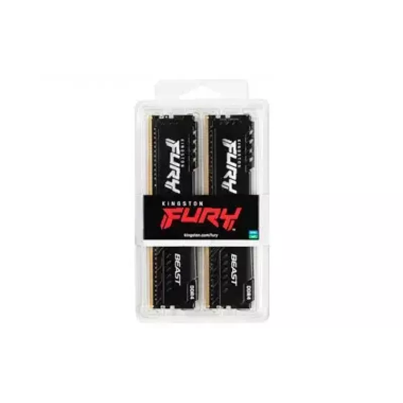 Kingston Technology FURY Beast 64GB 3600MT/s DDR4 CL18 DIMM (Zestaw 2 sztuk) Czarny