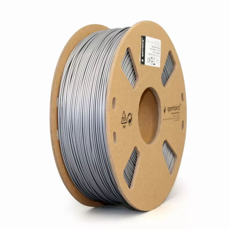 Filament ABS GEMBIRD - Srebrny - 1,75 mm - 1 kg