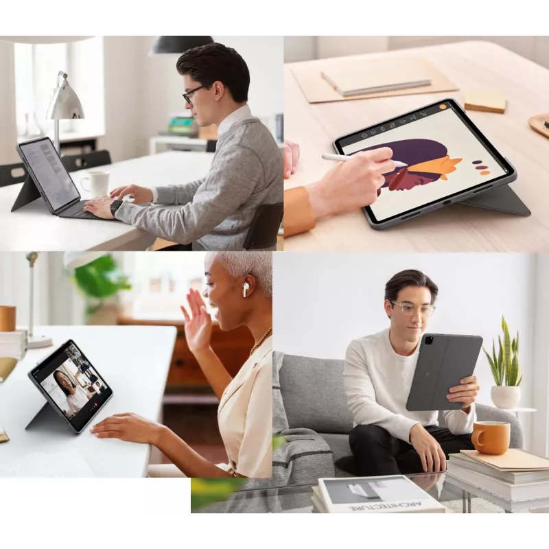 LOGITECH Combo Touch - iPad Pro 12,9 cala (5. gen.) - angielski - Qwerty