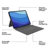 LOGITECH Combo Touch - iPad Pro 12,9 cala (5. gen.) - angielski - Qwerty