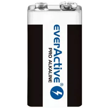alkaliczna bateria 9V everActive EV6LR61-PRO, 9 V, 650 mAh, 26,4×48,5×16 mm, 1 szt.