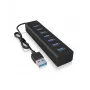 ICY BOX IB-HUB1700-U3 USB 3.2 Gen 1 (3.1 Gen 1) Type-A 5000 Mbit/s Czarny