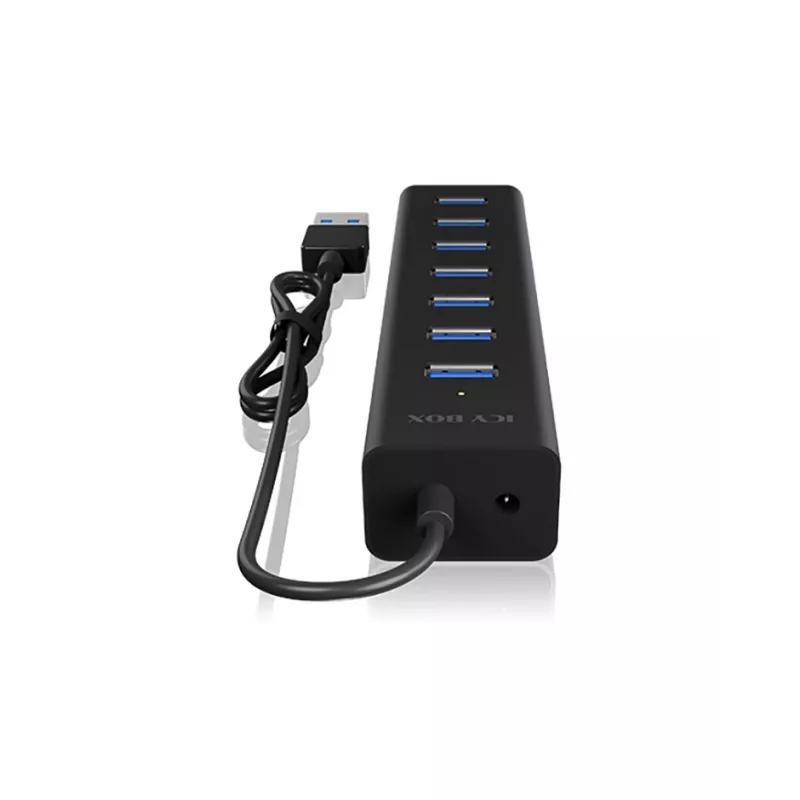 ICY BOX IB-HUB1700-U3 USB 3.2 Gen 1 (3.1 Gen 1) Type-A 5000 Mbit/s Czarny