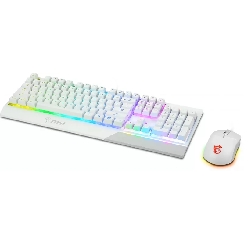 Zestaw klawiatury i myszy gamingowej MSI VIGOR GK30 COMBO WHITE