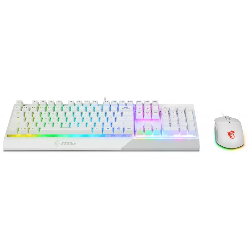 Zestaw klawiatury i myszy gamingowej MSI VIGOR GK30 COMBO WHITE