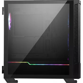 Obudowa PC MSI MPG VELOX 100R Mid Tower Czarna — ATX, 7 slotów rozszerzeń, 2× wnęki 3,5 cala, 2× wnęki 2,5 cala, USB-C
