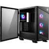 Obudowa PC MSI MPG VELOX 100R Mid Tower Czarna — ATX, 7 slotów rozszerzeń, 2× wnęki 3,5 cala, 2× wnęki 2,5 cala, USB-C