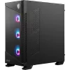 Obudowa PC MSI MPG VELOX 100R Mid Tower Czarna — ATX, 7 slotów rozszerzeń, 2× wnęki 3,5 cala, 2× wnęki 2,5 cala, USB-C