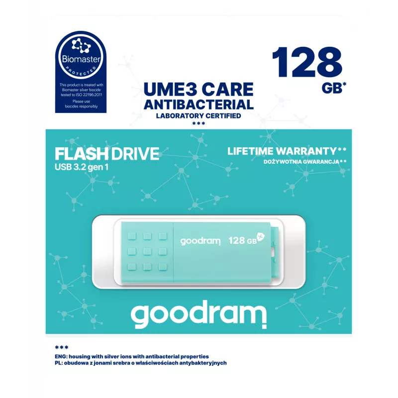 Goodram UME3 pamięć USB 128 GB USB typu-A 3.2 Gen 1 (3.1 Gen 1) Turkusowy